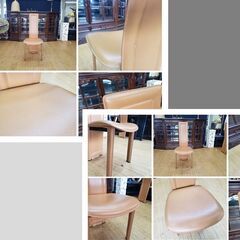 f3美品カリガリス　リメイクダイニングテーブル＆大塚家具　ハイバックチェアセット