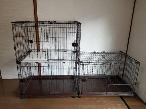 【美品❤️】2段ゲージ+基本ゲージ  ペット用品