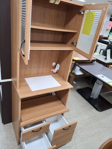 J4912 ユーアイ カントリー調 食器棚 コチーナ K-700HO NA ナチュラル 