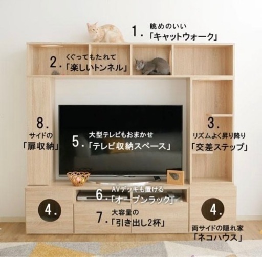 キャットテレビ台 受取り決定