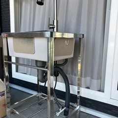 ガーデンシンク　ステンレス　新品　未使用　組立ずみ　ホースのびる