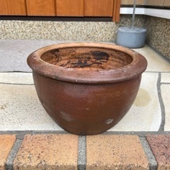陶器製水蓮鉢（小）メダカ・スイレン育成に 