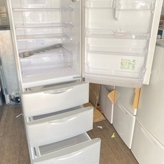 No146❗️福岡市内配送無料 AQUA アクア 冷凍冷蔵庫 (355L・右開き） 4ドア ラグジュアリーシルバー AQR-361B S