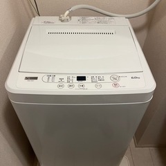 洗濯機6.0kg　ヤマダセレクト YWM-T60H1
