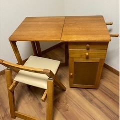 家具 オフィス用家具 机　折り畳みデスク&椅子
