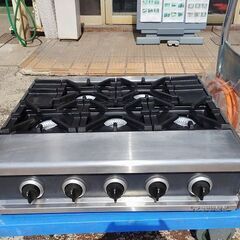 タニコー　TMS-TGD5　５口ガステーブル　LPガス『中古使用感あり』