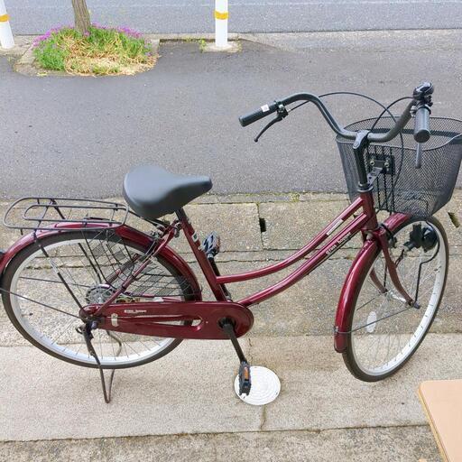 自転車✨ママチャリ✨24インチ✨こげ茶✨鍵あり✨中古品【こちらは店舗 
