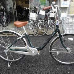 中古自転車３０７５　前後タイヤ新品！　ブリヂストン　CR60TP      ２６インチ　ギヤなし　LEDオートライト　アルミフレーム　ハンドルロック　キッキーと音がならない後輪ローラーブレーキ
錆びにくい部品：ハンドル・リム・ドロヨケ・前かご・前ブレーキ・スポーク・リヤキャリア・フレーム・クランク 中古自転車3075 前後タイヤ新品！ ブリヂストン CR60TP 26インチ