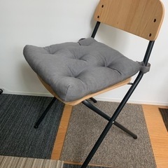 廃盤品入手困難　IKEA 折り畳み椅子　美品　　木製　オマケ座布団付き