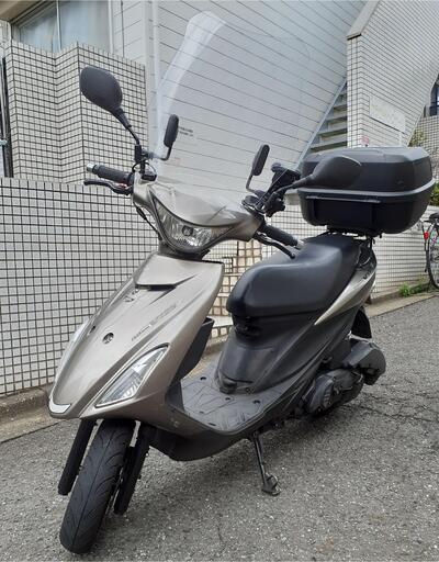 スズキアドレスV125Sリミテッド　シート\u0026グリップヒーター　GIVIボックス 風防装備　LED化　関東配送　自走引き取り可能