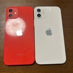 再投稿iPhone 12 64GB プロダクトレッドとホワイト