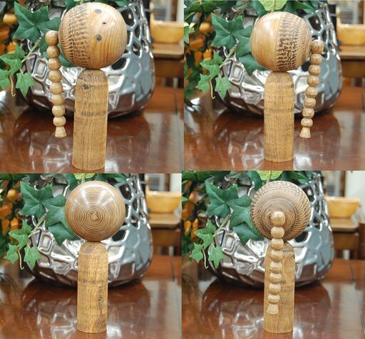 貴重 こけし 石原日出男 「二人」 18cm 15cm 創作こけし 伝統