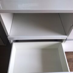 松田家具 レンジボード キッチンボード 食器棚 1400㎜ 大容量 