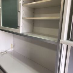 古賀家具 LISBON レンジボード キッチンボード 食器棚 1400㎜ ホワイト 
