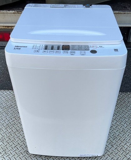 【RKGSE-172】特価！ハイセンス/Hisense/5.5kg洗濯機/HW-T55H/中古/2023年製/当社より近隣無料配達OK！