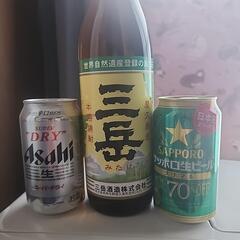 芋焼酎と缶ビール