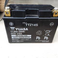バイク用バッテリー　台湾YUASA　TTZ14S　2年使用　30...