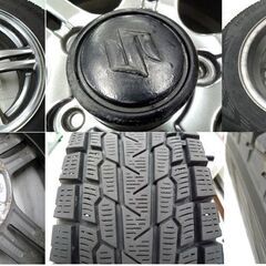 センターキャップ付き タイヤ付きホイール 1本 スズキ ジムニー 純正 ランドベンチャー 中古 16インチ 139.7 5.5J 5穴 インセット22 苫小牧西店