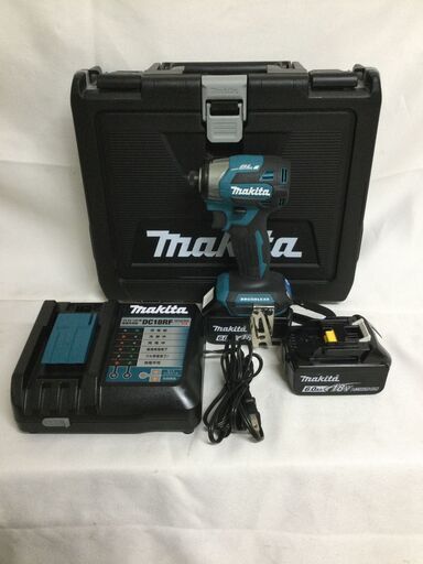 【北見市発】マキタ MAKITA 充電式インパクトドライバ TD173D 急速充電器 DC18RF バッテリBL1860B 2個 専用ケース付き 電動工具 DIY (D5766ahshtY)