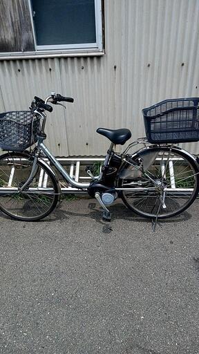 3激安！美品！新品荷台カゴつけました！新基準アシスト２倍！Panasonic 電動アシスト自転車！シルバー