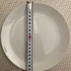食器 プレート　丸平皿　白無地　直径20センチ　4枚