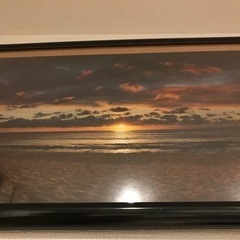 ハワイ夕焼け風景画