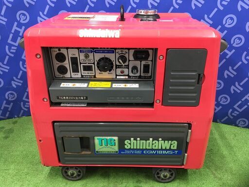 【エコツール 知立店】〇Shindaiwa/新ダイワ 防音型エンジン発電機兼用TIG溶接機/ウェルダー EGW181MS-T   IT6FF0GOA912【愛知県/知立市/工具】