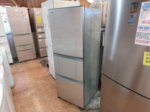 ✨安心の除菌洗浄済✨TOSHIBA 2017年製 330L 3ドア冷蔵庫 GR-K33S（S）【愛市IR016708-104】