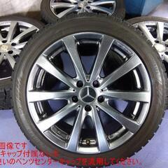 冬 ベンツ Cクラス【富山】☆美品☆スパルコ W205 ヨコハマ 225/45R18 冬 245/40R18 中古4本 車検対応（ベンツ純正センターキャップも対応）