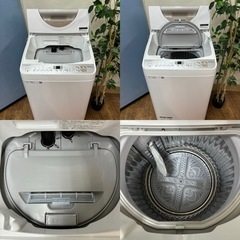 I355 🌈 ジモティー限定価格！ SHARP 洗濯乾燥機 （洗濯5.5㎏ 乾燥3.5㎏） ⭐ 動作確認済 ⭐ クリーニング済