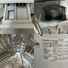I355 🌈 ジモティー限定価格！ SHARP 洗濯乾燥機 （洗濯5.5㎏ 乾燥3.5㎏） ⭐ 動作確認済 ⭐ クリーニング済