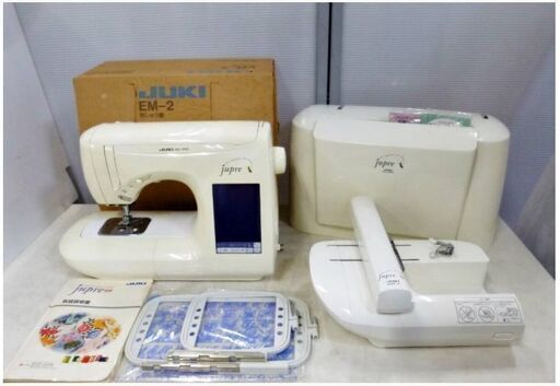 JUKI　ジュプレ　コンピューター刺繍ミシン　HZL-009S　刺しゅう機(EM-2)　取扱説明書付き　jupre　ジューキ　コンピューターミシン