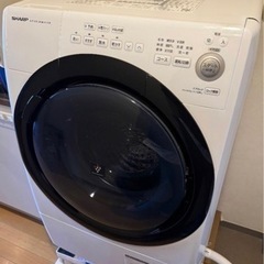 シャープ 2020年モデル ドラム式洗濯機 ES-S7E-WL