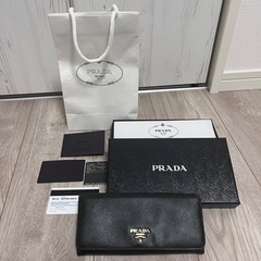 PRADA プラダ サフィアーノ 長財布 ブラック レザー PRADA
