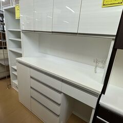 キッチンボード 食器棚 ハイタイプ カントリー調 NA【ユーズドユーズ 