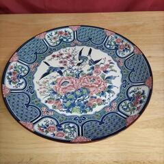 美術品　昭栄製陶　日本製　飾り大皿　盛鉢の二枚セット　新牡丹花鳥皿