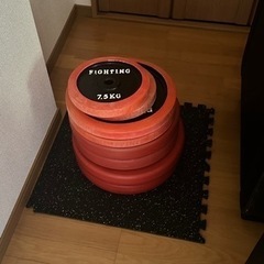 バーベルプレート　合計140kg以上！