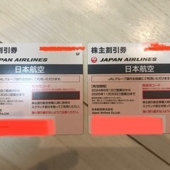 即日可　最新　JAL株主割引券2枚