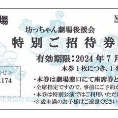 ■愛媛県坊っちゃん劇場ミュージカルチケット１枚■７月末まで■ 