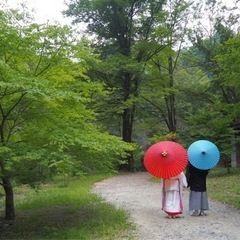 和傘　赤と青✨結婚式　成人式　前撮り　撮影用　