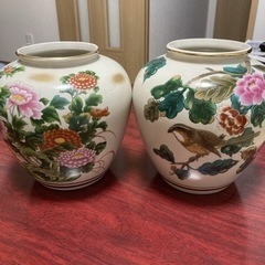 九谷焼花瓶2個セット