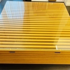 家具 アルモニア　センターテーブル　ダイニングテーブル　ローテーブル　強化ガラス　