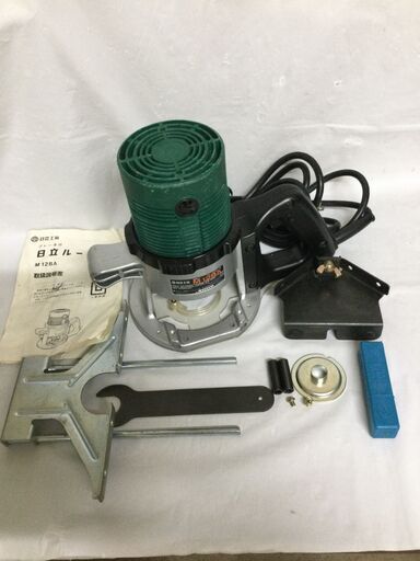 【北見市発】ヒタチ HITACHI 日立 12㎜ブレーキ付ルータ M12BA 緑 電動工具 木工 DIY (D5777wY)