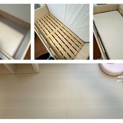 決まりました。ニトリ 子供システムベッド ピンク+ナチュラル