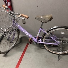 22インチ自転車、小学生低学年から中学年生向け薄紫色