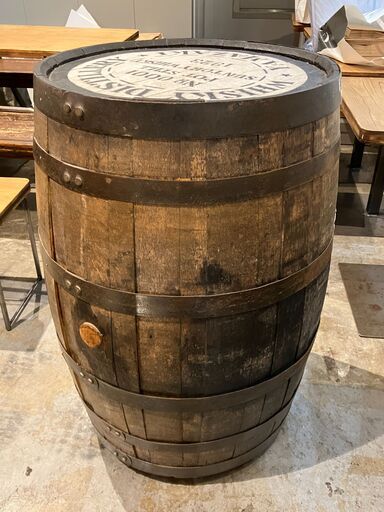 ウイスキー樽 樽テーブル YAMAZAKI/山崎 1923年 移動キャスター付