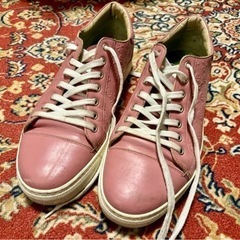 お洒落皮靴　made in Italy pink color ド...