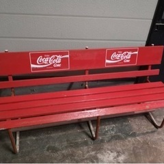 コカコーラ　木製ベンチ
