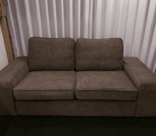 【最終お値下げ】IKEA　二人がけソファ(替えカバー付き)