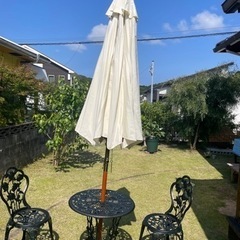 決まりました】ウッドパラソル タカショー